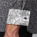 Long-Sleeve Woven Button-Up // Black Tiny Print (S)