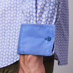 Long-Sleeve Woven Button-Up // Blue (S)