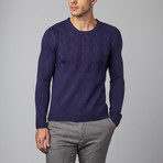 Smash Trends // Wide Cable Sweater // Navy (S)