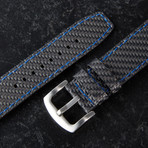 Apple Watch Strap // Carbon Fiber + Blue (Regular)