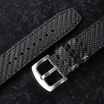 Apple Watch Strap // Carbon Fiber + Black (Regular)