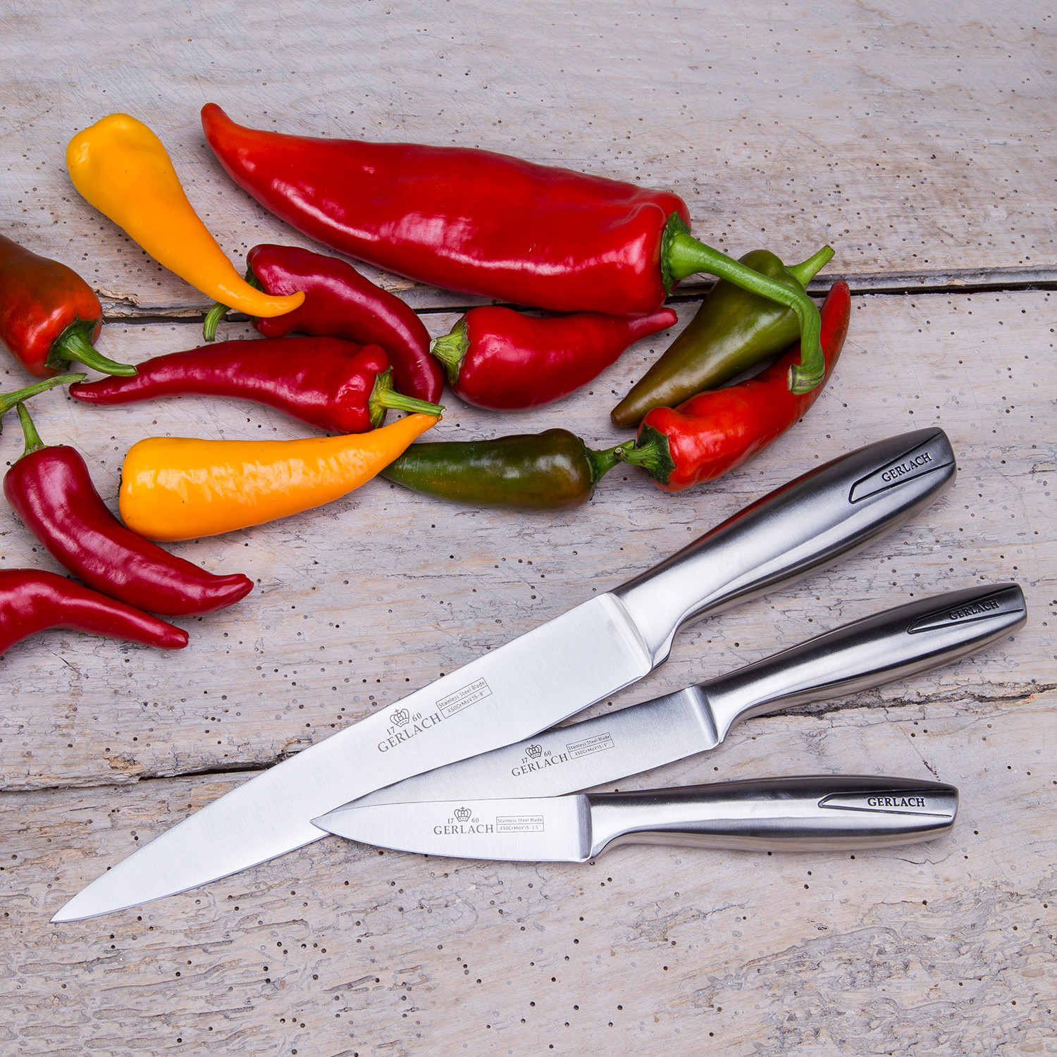 5 Piece Knife Block Set // 993 (White Block) - Gerlach - Touch of Modern