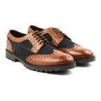 Base London // Conflict Brogue // Tan + Navy (Euro: 43)