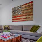 American Flag // Pine Wood (36"W x 24"H x 1.5"D)