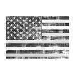 US Flag In B+W // White Wood (18"W x 12"H x 1.5"D)