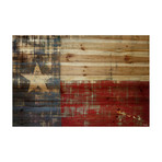Flag Of TX // Pine Wood (36"W x 24"H x 1.5"D)