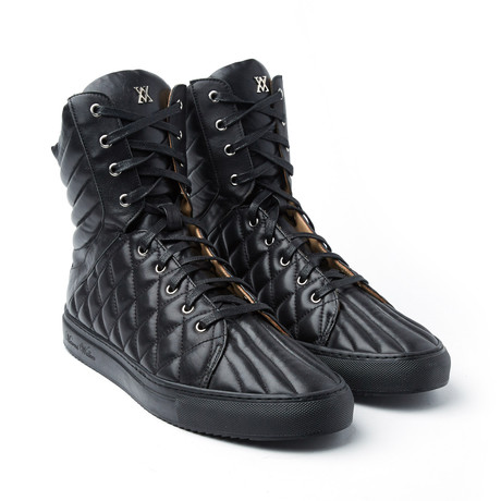 Fabrizio Quilted High Top Sneaker // Black (Euro: 43)