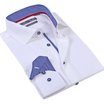 Button-Up Dress Shirt // White + Lavender (4XLB)