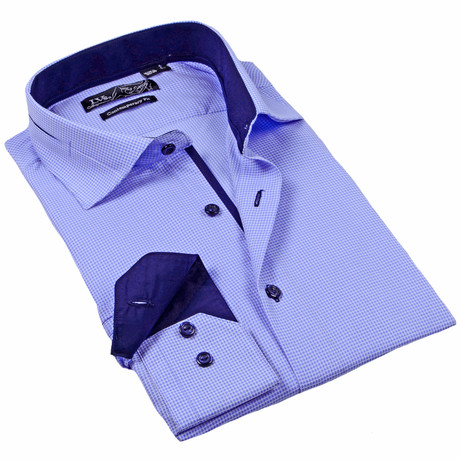 Levinas // Textured Button-Up // Light Blue (2XLB)