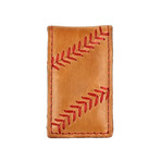 Baseball Stitch Money Clip // Tan