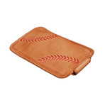 Baseball Stitch Front Pocket Wallet + Magnetic Money Clip // Tan