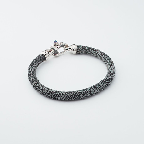 Stingray Bracelet // Gray + Silver (Large)
