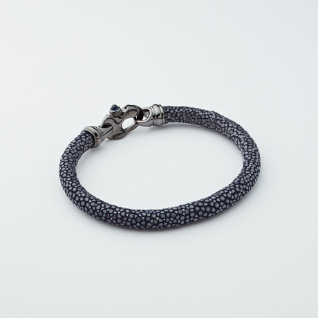 Stingray Bracelet // Sapphire Blue + Black (Large)