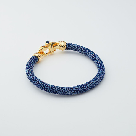Stingray Bracelet // Royal Blue + Gold (Large)