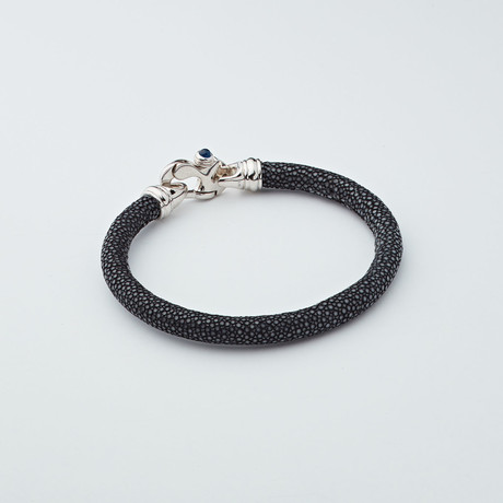 Stingray Bracelet // Black + Silver (Large)