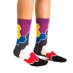 Mid-Calf Sock // Scales // Pack of 3 (Size: 6-9)