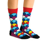 Mid-Calf Sock // Scales // Pack of 3 (Size: 6-9)