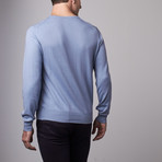 Robert Talbott // Toyon Jersey V-Neck Sweater // Cielo (M)