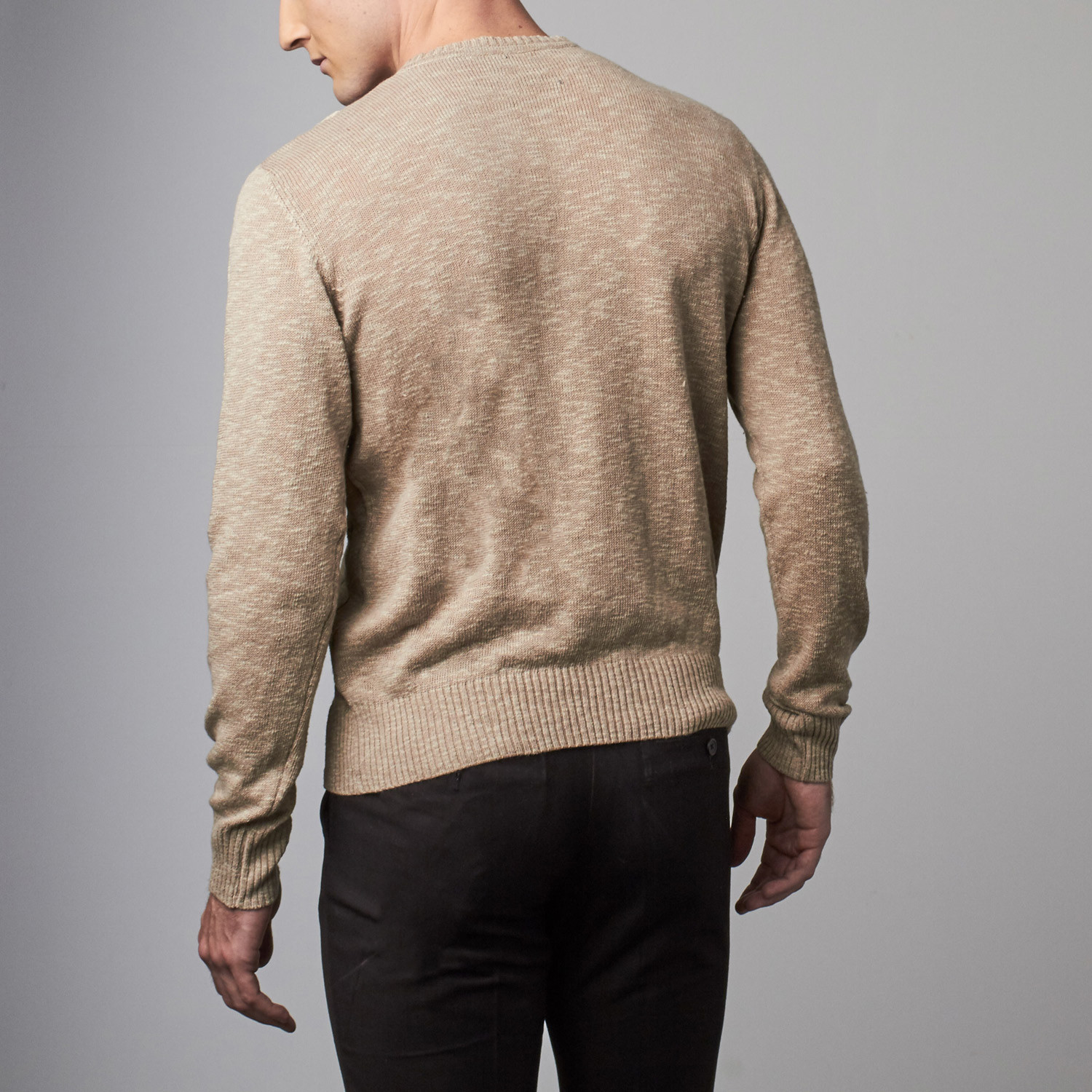 Sunridge Cable Crew Sweater // Sand (2XL) - Robert Talbott - Touch of ...