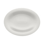 Ku Oval Serving Plate (White)