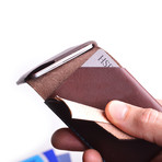 Card Wallet // Chestnut (Yellow Thread)