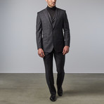 Plaid Peak Lapel Vested Suit // Charcoal (US: 36R)