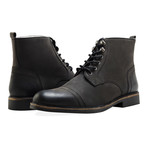 Moore Leather Fur-Lined Work Boot // Black (UK: 7)