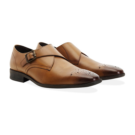 Goodwin Smith // Toe Cap Punch Monk Shoe // Tan (UK: 7)