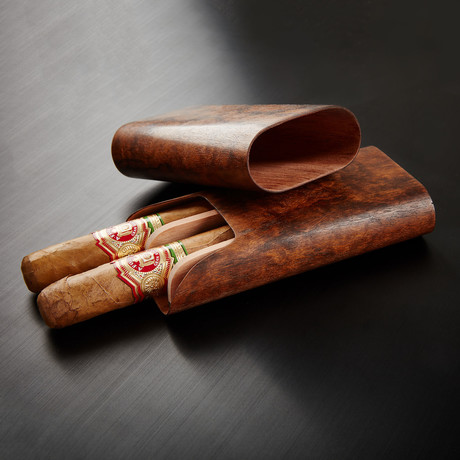 Showband Cigar Case // Cap of 3 // Imbuia