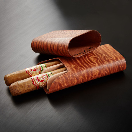 Showband Cigar Case // Cap of 3 // Sapele Pommele
