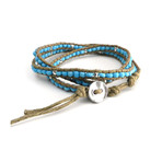 Multi-Wrap Seed Bead Bracelet (Turquoise)