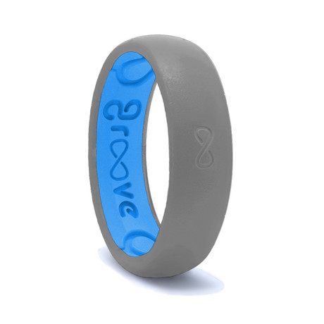 Groove Thin Breathable Silicone Ring // Storm Grey (Size 4)