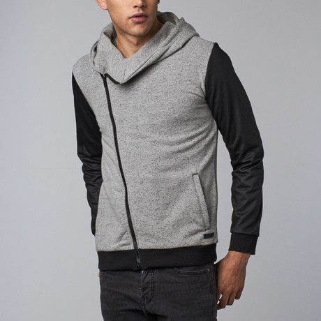 Martin Asymmetrical Hooded Jacket // Heather Gray (XS)