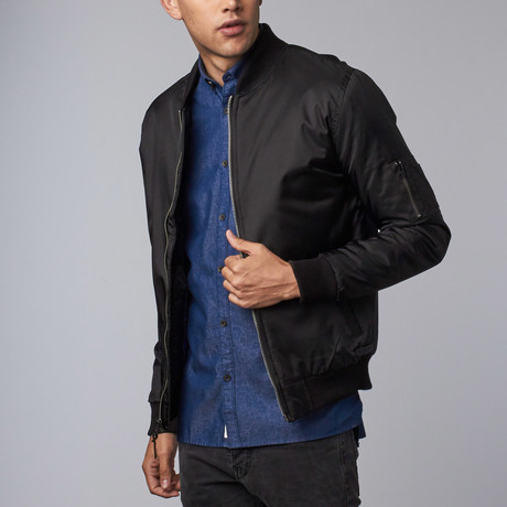 Civil Society // Newton Ballistic Nylon Bomber // Black (XS)