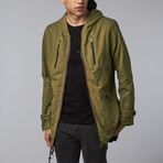 Castro Military Trench Coat // Green Olive (S)