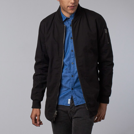 Che Longline Canvas Bomber // Black (XS)