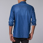 Darby Denim Shirt // Dark Stone Wash W/ Sandblast (S)