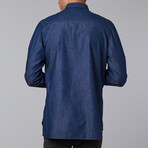 William Paisley Denim Shirt // Indigo (S)