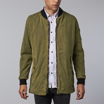 Che Longline Canvas Bomber // Green Olive (S)