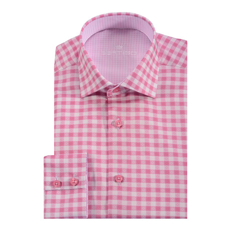 Depp Button-Up Shirt // Pink + White (S)
