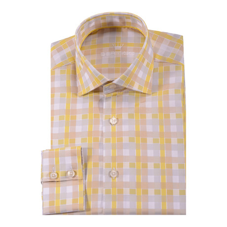 Rico Button-Up Shirt // Yellow + Beige (S)
