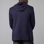 Inset Hoodie Solid Blazer // Navy (M)