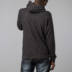 Marled Drawstring Hoodie Pullover // Black (2XL)