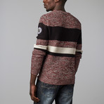 Mixed Knit Striped Sweater // Red (S)