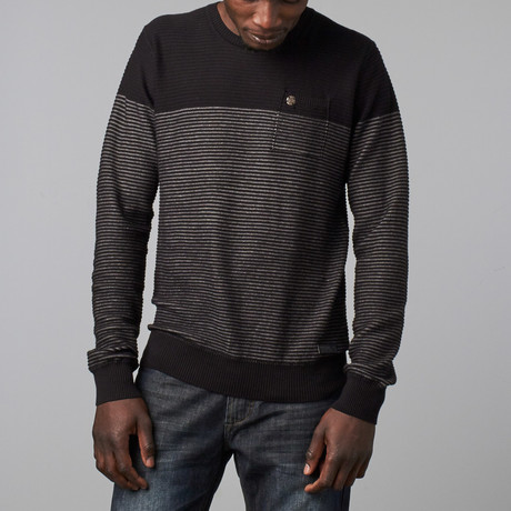 Blocked Stripe Sweater // Black (S)