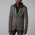 Inset Hoodie Marled Blazer (L)