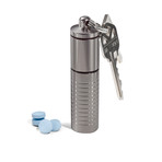 Large Dual Chamber Pill Holder (Stainless Steel)
