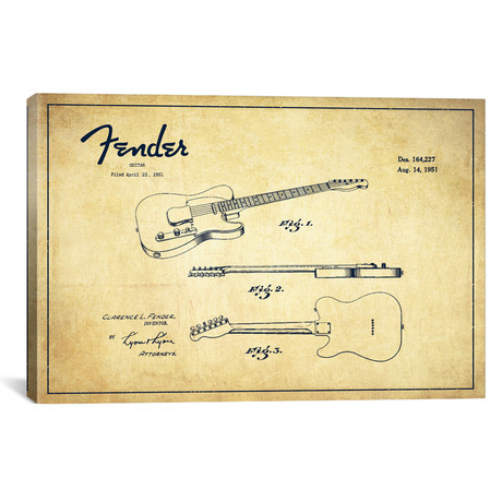 Fender Guitar (18"W x 26"H x 0.75"D)