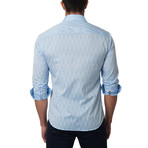 Jared Lang // Brushstroke Button-Up // Baby Blue (XL)