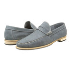 Alexander Trend // Suede Penny Loafer // Grey (Euro: 43)